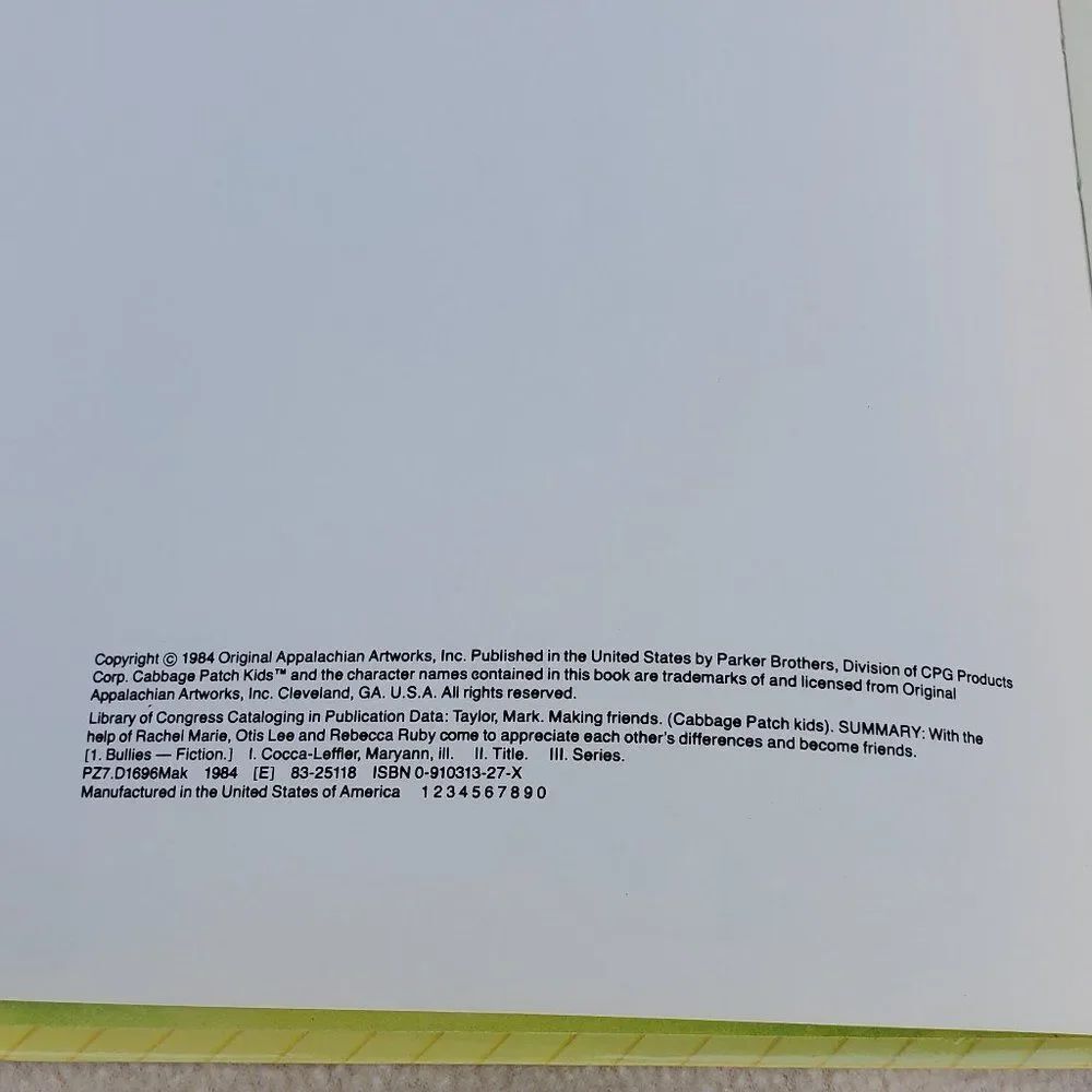 Cabbage Patch Kids Making Friends hardback book - Picture 7 of 7